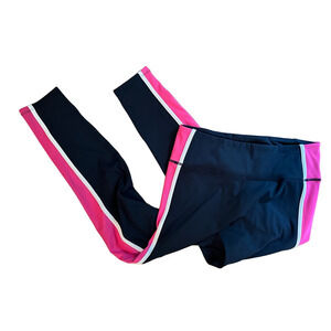 NWT AQUA ATHLETIC PINK AND BLUE STRIPED ACTIVE LEGGINGS